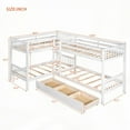 thumbnail image 3 of Twin L-Shaped Bunk Bed with Drawers - Gray, Solid Pine, Sturdy|Max Space & Versatility, 3 of 16
