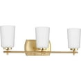thumbnail image 3 of Adley Collection Three-Light Satin Brass Etched Opal Glass New Traditional Bath Vanity Light, 3 of 14