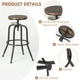 thumbnail image 6 of Homy Casa 27-30 Inch Adjustable Saddle Bar Stools, Walnut, Set of 4 for Kitchen Island & Home Bar, 6 of 8