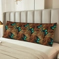 thumbnail image 6 of Bingfone Body Pillow Cover Long Pillow Case With Zipper Decorative Bedding Pillowcase 20"X54" Soft Cushion Pillow Case For Bedroom-Vintage Butterfly Green, 6 of 8