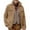 Camel, variant on dGslk Mens Classic Wool Blend Shirt Jacket with Button Down Front and Chest Pockets for Outdoor and Casual Wear Army Green L