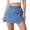 ☪297-Light Blue, variant on Women's Solid Loose Fashion Sporty Elastic Waist Skort - Short Skirt Shorts for Active Casual Wear, Pants for Women