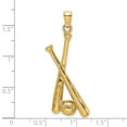 thumbnail image 3 of FJC Finejewelers 14k Yellow Gold Baseball Bats Ball Charm, 3 of 4