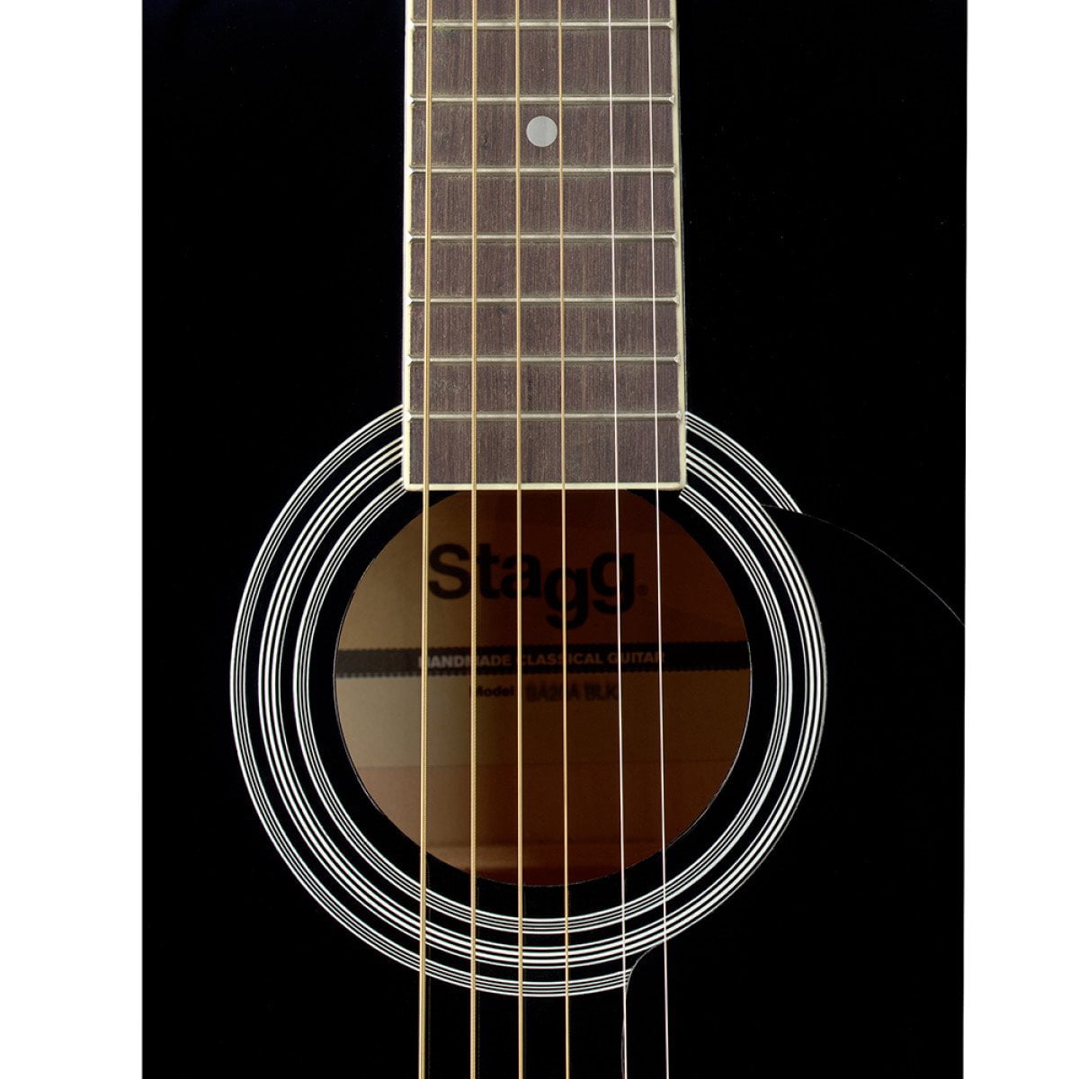 Stagg 4/4 Auditorium Acoustic Guitar - Black - SA20A BLK