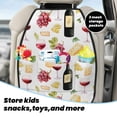 thumbnail image 4 of Wine Print No.J935 Mats Back Seat Protectors, Car Seat Protector Vehicle Organizers Waterproof Cover Back Seat Cover for Kids with 3 Storage Pockets 2 Pack, 4 of 5