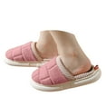 thumbnail image 3 of Gubotare Mens House Slippers Indoor Outdoor Slippers for Men House Warm Soft Plush Flop Slippers Flip On Shoes Slippers Men's Slipper Size 8 (Purple,8), 3 of 5
