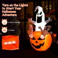 thumbnail image 6 of Topbuy 6ft Halloween Inflatables Ghost Pumpkin-Halloween Blow Up Yard Decorations w/Build-in LED Light, 6 of 7