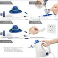 thumbnail image 5 of Comforday Multi-Purpose Steam Cleaner, Handheld pressurized portable steam cleaner with child lock function and 9-piece accessories (White And Blue Color), 5 of 7