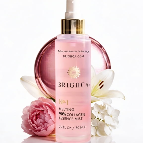 Brighca Melting 90% Collagen Essence Mist – Hydrating K-Beauty Face Spray, Anti-Aging