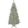 thumbnail image 4 of National Tree Company 9 ft. Pre-Lit Artificial Snowy Chatham Slim Christmas Tree, Green, 600 Dual Color® LED Lights, PowerConnect System, Foot Switch, 10 Functions, Includes Stand, 4 of 7