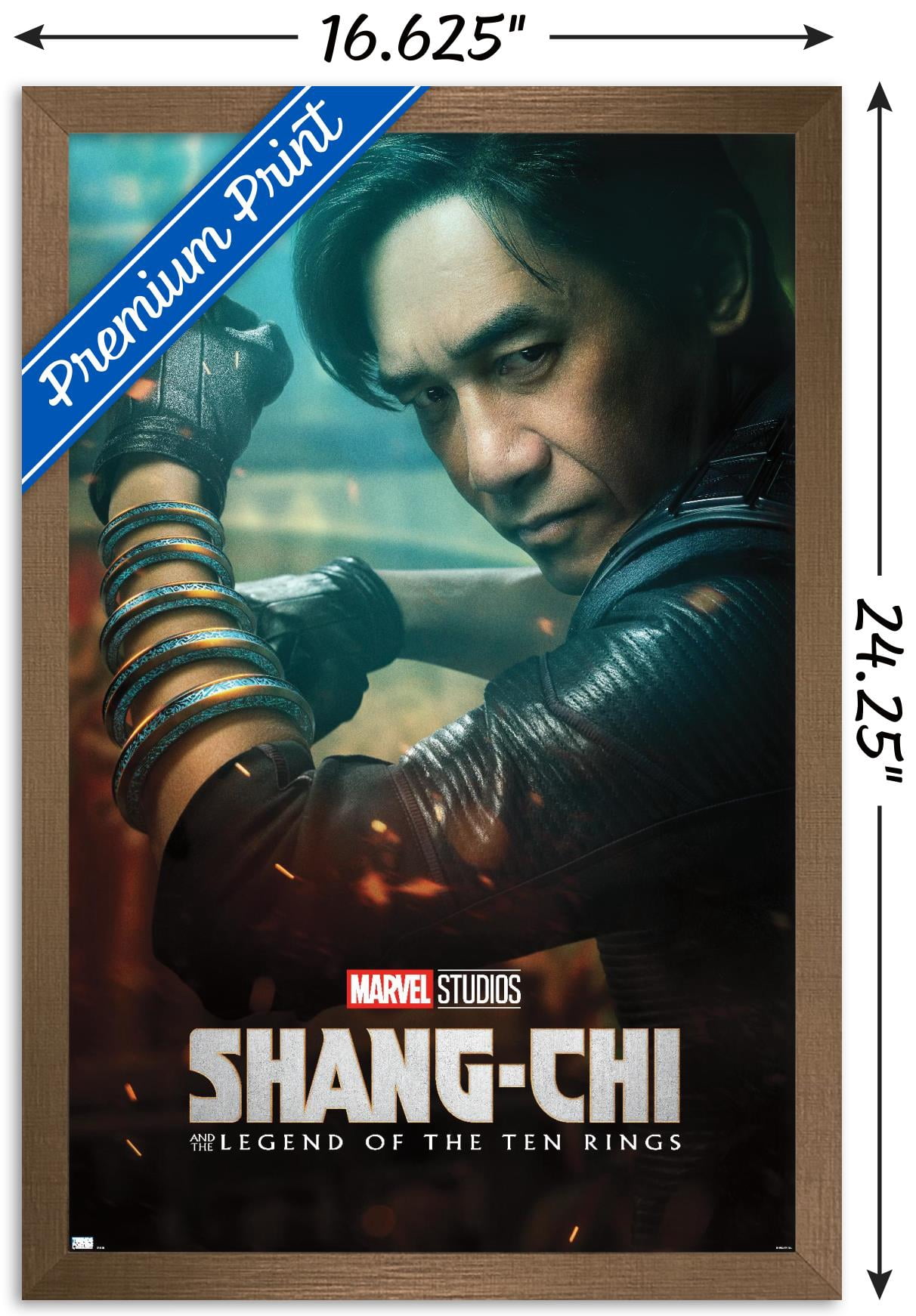 Marvel Shang-Chi and the Legend of the Ten Rings - WenWu One Sheet Wall Poster, 14.725" x 22.375", Framed