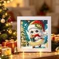 thumbnail image 4 of Btomtd Christmas Wall Art Decor, 7" x 7", Diamond Art Kits for Adults with Frame, 5D Round Full Drill, Handmade Gift for Beginners, B, 4 of 7