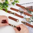 thumbnail image 3 of 6 Sets Imitation Leather Toggle Buckle Foldback Toggle Closure Button with Alloy Findings for Bag Sweater Jacket Coat DIY Sewing Crafts Accessories Peru 17.1cm, 3 of 6