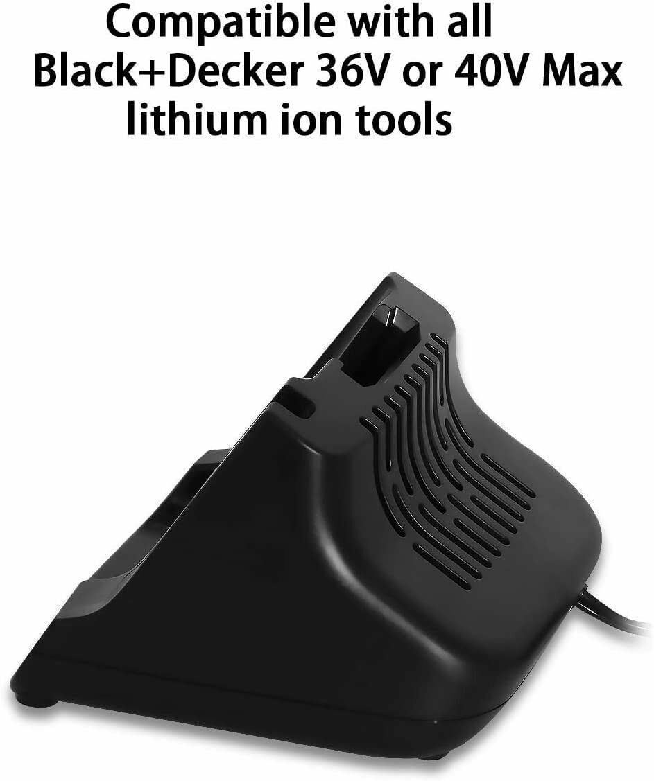 40V MAX Batterie Chargeur rapide LCS36 LCS40 Compatible avec Black & Decker 36V 40V Max lithium-ion batterie 