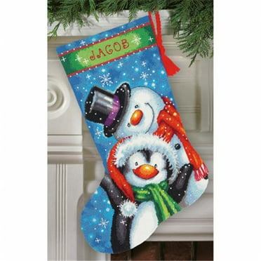 Dimensions 71-09151 Snowman & Bear Stocking Needlepoint Kit 