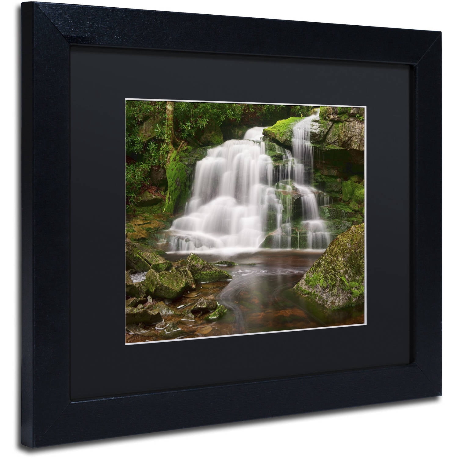 Trademark Fine Art 'Elakala Falls' Canvas Art by Michael Blanchette Photography, Black Matte, Black Frame