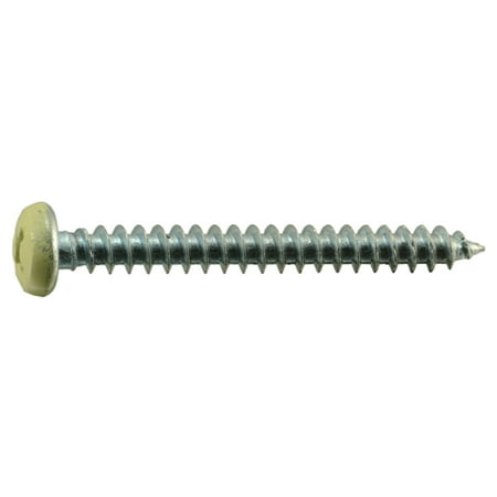 

#8 x 1-1/2 Beige Painted Steel Phillips Pan Head Sheet Metal Screws