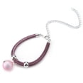 thumbnail image 2 of Collar de nailon estilo japonés para mascotas, accesorio para gatos, cascabel con cadena extensible (rosa), 2 of 14