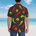 thumbnail image 6 of Easygdp Chili2 Men's Hawaiian Shirts Print Lapel Short Sleeve for Beach, vacation, party, casual occasions - 3X-Large, 6 of 9