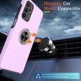 thumbnail image 3 of Galaxy A23 5G Case, Samsung Galaxy A23 5G Case with HD Screen Protector, Shockproof Samsung A23 Case with 360° Magnetic Ring Holder Kickstand Phone Case for Samsung A23 5G Purple, 3 of 7
