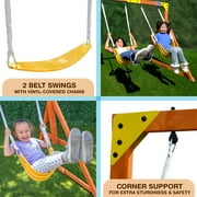 Sportspower My 1st Wood Swing Set with 2 Swings, Rock Climber & 6 Slide
