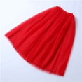 thumbnail image 4 of XIAONU Women Solid Color Tulle Maxi Skirt High Waist Flowy A-Line Gown Wedding Bridesmaid Wear Skirts, 4 of 5