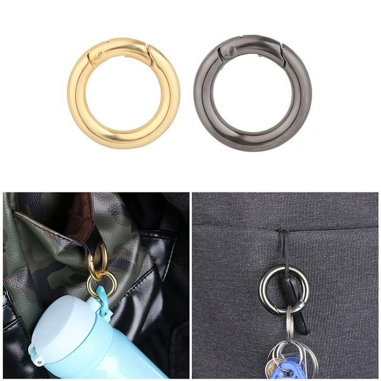 SBest 10 Pcs Zinc Alloy O Ring Round Carabiner Swivel Snap Clip Trigger  Spring Buckle, Clasps Hooks Keychain Ring Buckles Shinning Swivel Snap  Fashion