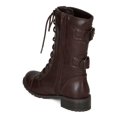 thumbnail image 3 of Soda BG31 Women Leatherette Lace Up Buckles Military Combat Boot, 3 of 5