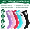 thumbnail image 6 of Hengguang ﻿6 Pairs Kids Soccer Socks, Kids Breathable Baseball Socks for Boys & Girls, Youth Sports Socks for Running, Training, Rugby, Hockey, 6 of 7