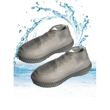 NK FASHION Women's Non-Slip Reusable Silicone Overshoes Rain Waterproof Shoe Covers Boot Protector Rain Shoes