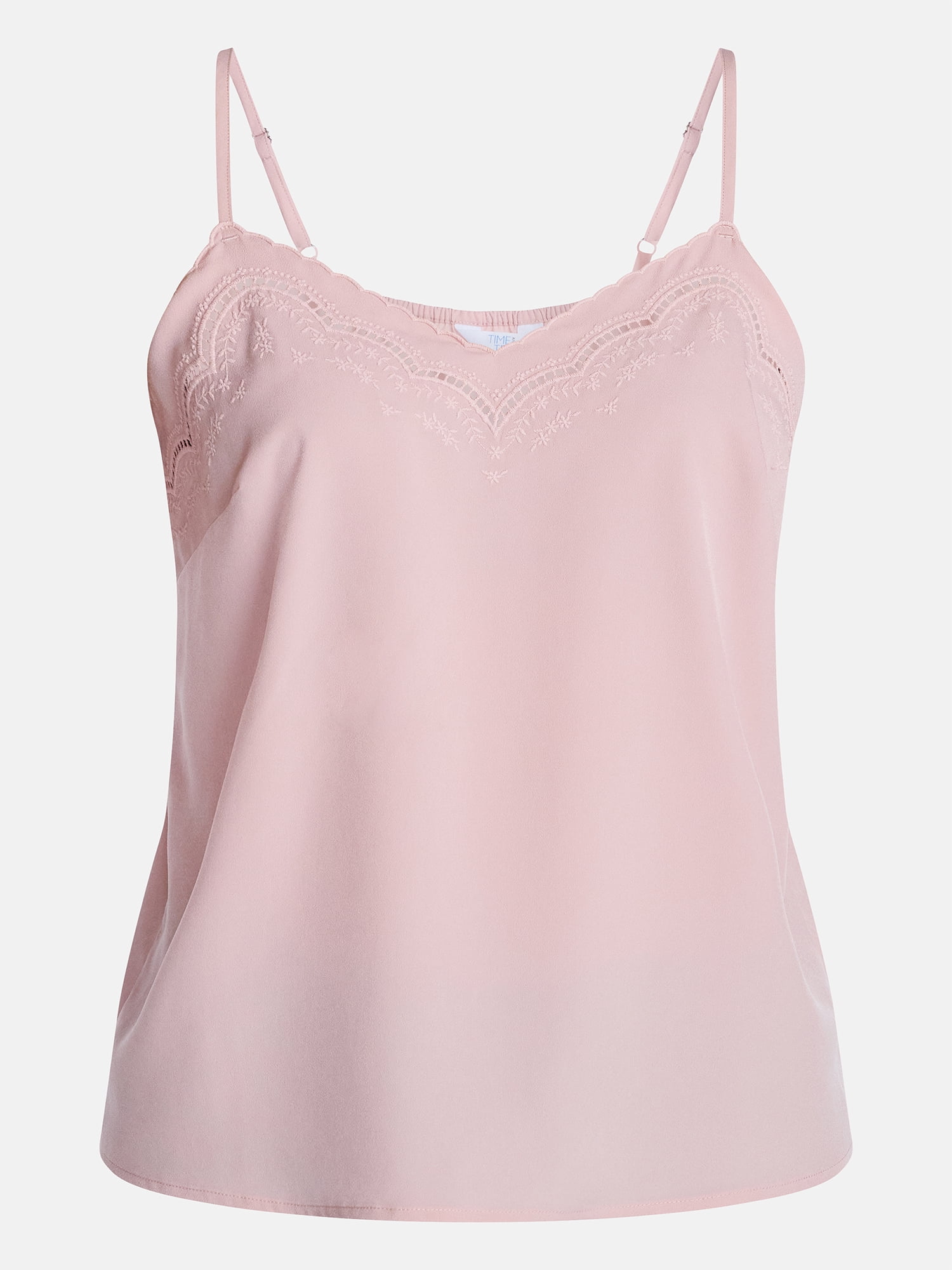 Time and Tru Embroidered Cami, Size XS-XXXL