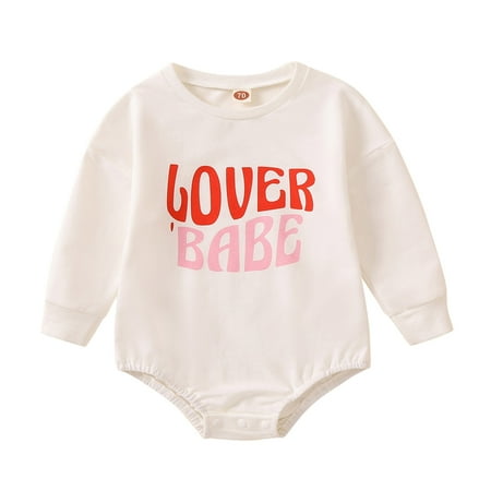 

Baby Unisex Cotton Autumn Valentine s Day Long Sleeve Romper Bodysuit Sweatshirt Clothes