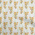thumbnail image 1 of oneOone Georgette Viscose Orange Fabric Asian Block Dress Material Fabric Print Fabric By The Yard 42 Inch Wide, 1 of 4