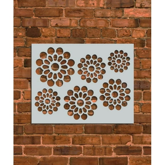 Round Flowers Stencil
