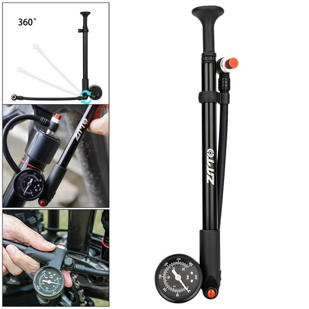 Bomba de choque de alta presión,Bomba de amortiguación de alta presión para horquilla de bicicleta,Bomba para amortiguador trasero de horquilla delantera de bicicleta con manómetro,Bomba de