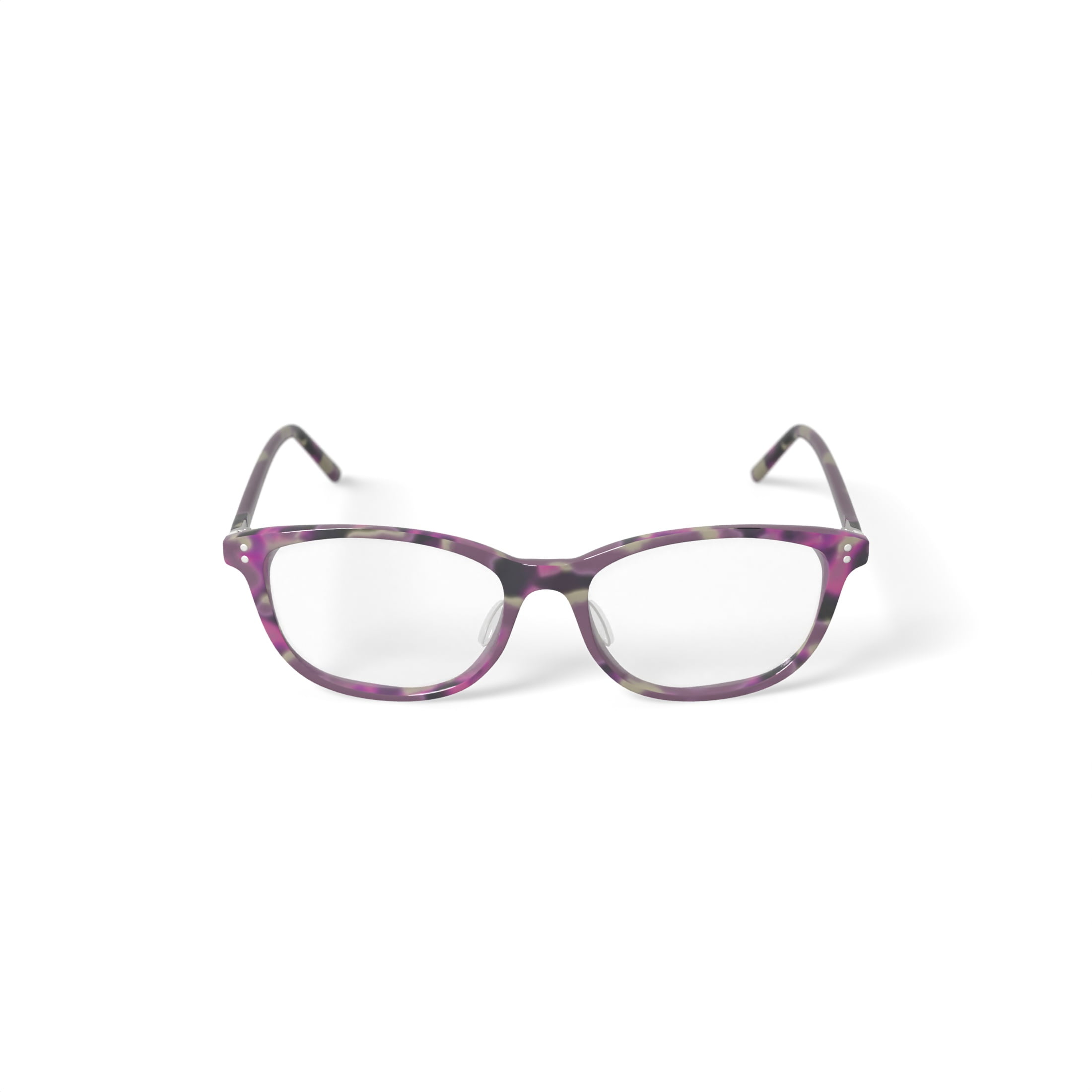 Walmart Women's WOP68 Oval Prescription Eyeglasses with Case, Purple Tortoise