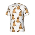 thumbnail image 3 of Yiaed German Shepherd Dog Print Mens Short Sleeve Tight Fit T-Shirt, Crewneck Casual Tee-Small, 3 of 5