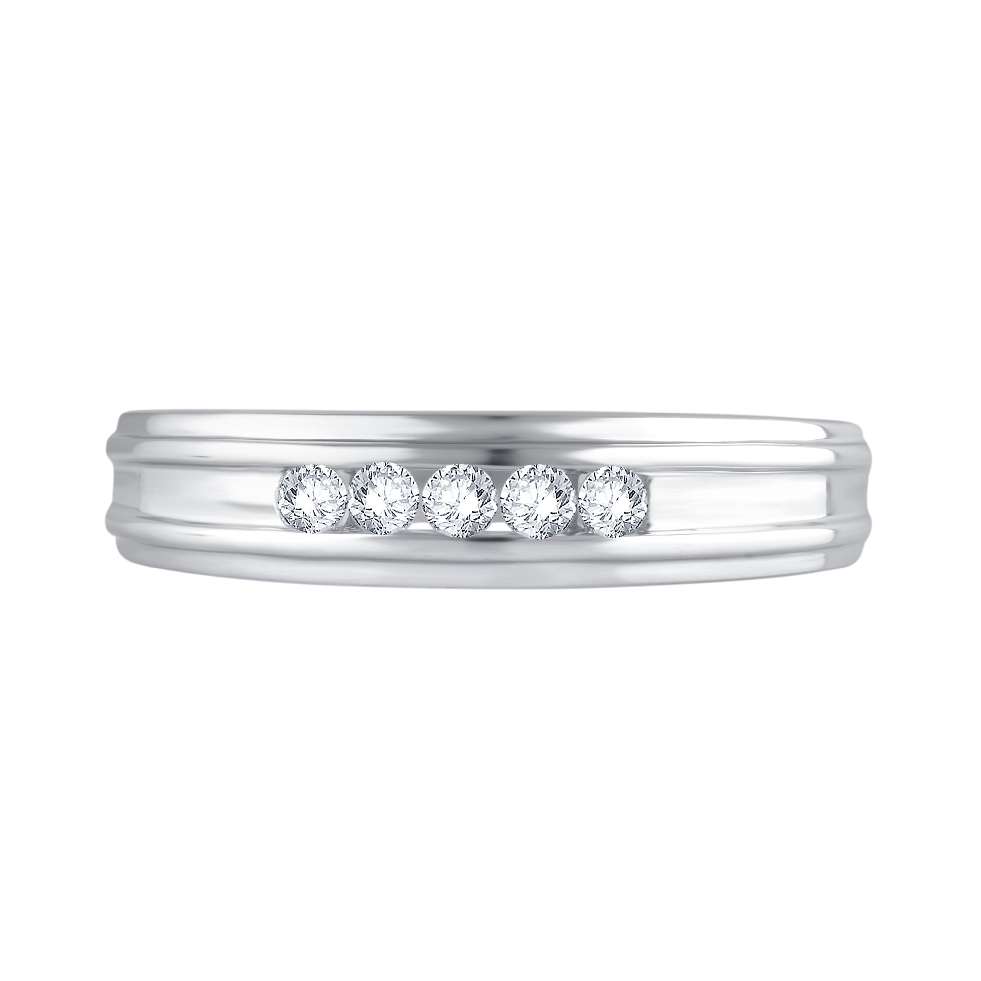 1/2 Carat T.W. Diamond 10K White Gold Wedding Bands
