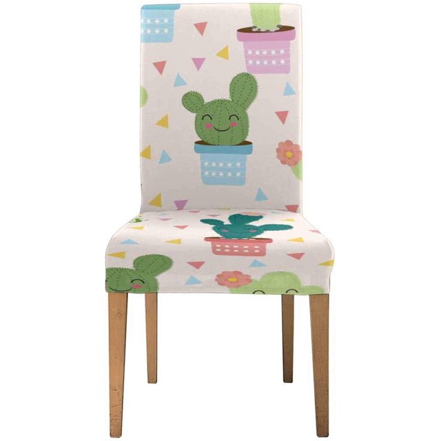 Funda protectora de silla ABPHQTO de cactus de dibujos animados juego de 1