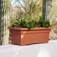 thumbnail image 2 of Bloem Veranda 26" Plastic Rectangular Deck Box Planter - UV-Resistant, Indoor/Outdoor, Terra Cotta, 2-Pack, 2 of 7
