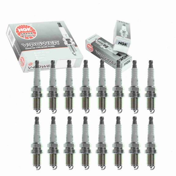 16 pc NGK V-Power Spark Plugs compatible with Mercedes-Benz S430 4.3L V8 2000-2002