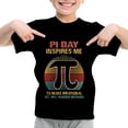 thumbnail image 4 of Camiseta divertida para niños con el mensaje Pi Day Inspires, camiseta estampada para niños, camiseta de verano para niños, camiseta de manga corta con cuello redondo y mensaje Pi Day 3.14, 4 of 5