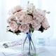 thumbnail image 2 of Ramo de flores artificiales de rosas de seda blanca, decoración del hogar for bodas, arreglo de flores de peonía falsa, 2 of 7