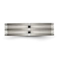 thumbnail image 3 of Chisel Titanium Brushed and Polished 6mm Grooved Band, 3 of 7