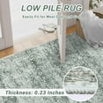 thumbnail image 5 of Twister.CK 9'x12' Vintage Floral Area Rug, Machine Washable Rug Non-Slip Soft Carpet, Thin Distressed Rug for Living Room Bedroom Home Office, Green, 5 of 7