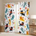 thumbnail image 2 of Castle Fairy Cute Cats Black Out Curtains for Teens Boys Girls,Cartoon Animal Curtains Pack Of 2 (42X63 Each),Kawaii Pets Bedroom Curtains,Ultra Soft Home Decor, 2 of 6