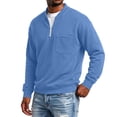 thumbnail image 6 of Men's Quarter Zip Sweatshirt Stand Collar Pullover Top with Chest Pocket Relaxed Fit Casual Fall Sweatshirts, 6 of 6