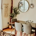thumbnail image 7 of FSLiving Adjustable Height Halo Track Light Pendants, 4 ft Cord, BOHO Natural Hemp Rope Black Geometrical Farmhouse Industrial Style H-Type Track Mount for Kitchen Island, Sloped Vaulted Ceiling, 7 of 7