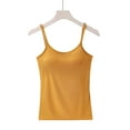thumbnail image 6 of Vinsonshop 3 Pack Tank with Built in Bra for Women Cotton Tank Top Women Shelf Bra Cami Top Fitted Tank Tops Cami with Built in Bra Cute Summer Tops Orange XXL, 6 of 6