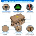 thumbnail image 6 of Kcpolre Medium Outdoor Waterproof Junction Box (10.6x5.5x4.5 inch) IP54 Weatherproof Electrical Box with 6 Cable Ports, Wall-Mountable for Power Strips, Holiday Lights, Pool Pumps, Brown, 6 of 7